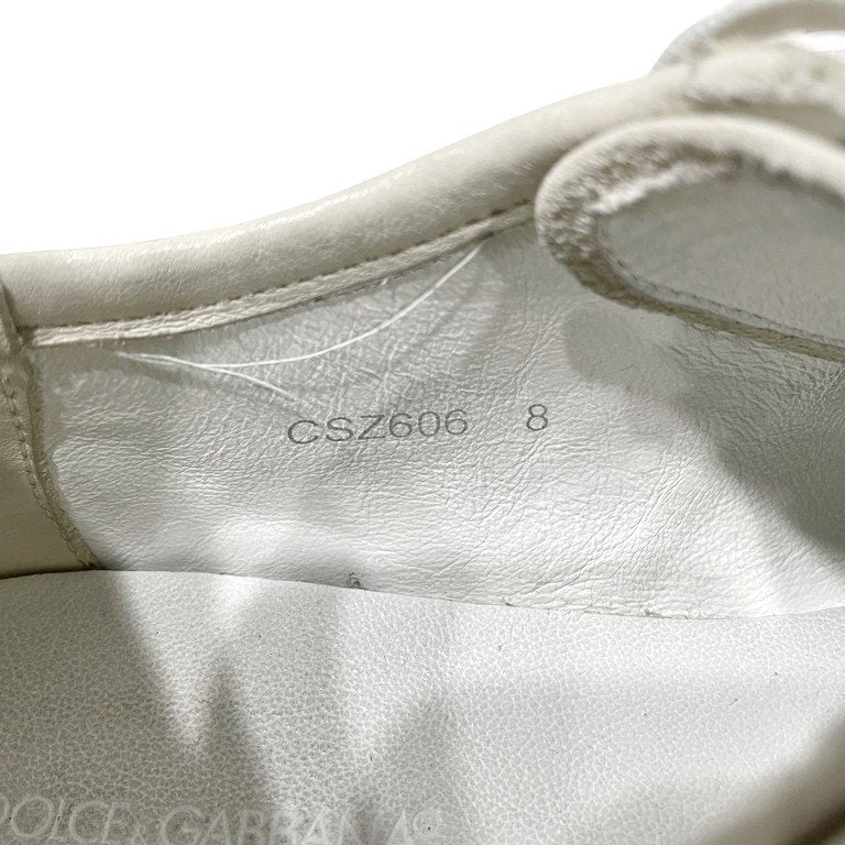 DOLCE&GABBANA スエードカーフレザー切替エナメルラインデザインレースアップベルクロローカットスニーカー シューズ 靴 クツ ベルト D&G 8 27cm ドルチェアンドガッバーナ メンズ