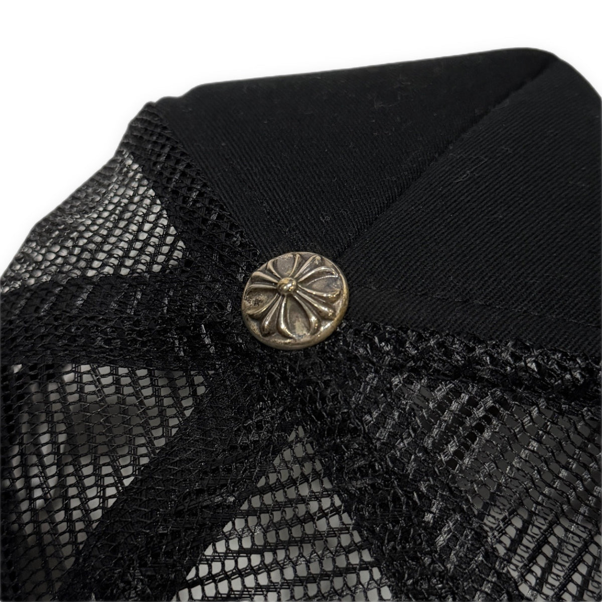 CHROME HEARTS × FOTI スクロールラベルパッチメッシュキャップ クロスボール 帽子 ハット 服飾雑貨 小物 CH クロムハーツ Joe Foti フォティ メンズ レディース ユニセックス