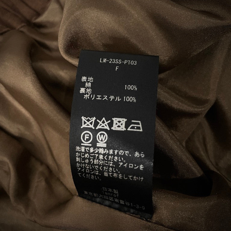 LAMROF コットンガーゼ音符刺繍ウエストゴムシャーリングイージーパンツ ボトムス ラムロフ メンズ