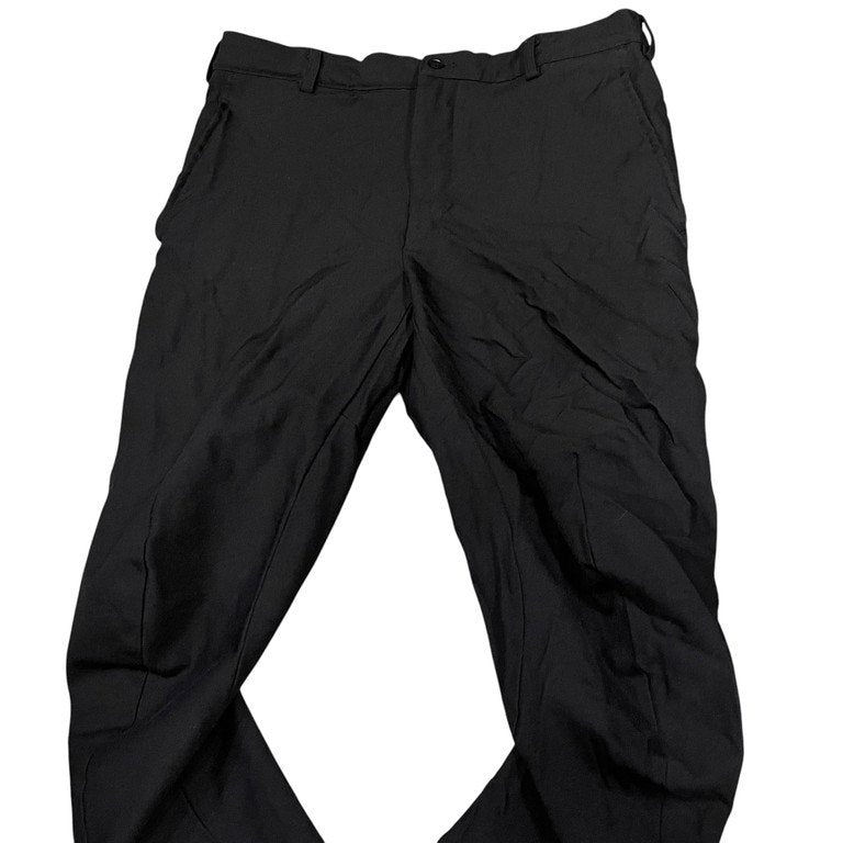 BLACK COMME des GARCONS 13AW ポリエステル縮絨立体裁断クロップドパンツ 変形 ボトムス ポリ縮 ブラック コムデギャルソン メンズ レディース ユニセックス