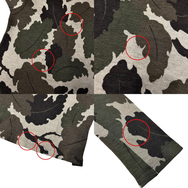 Yohji Yamamoto Pour Homme 02AW リーフカモフラージュオーバーサイズニットセーター カットソー Tシャツ トップス Archive 女優期 迷彩柄 ヨウジヤマモトプールオム メンズ