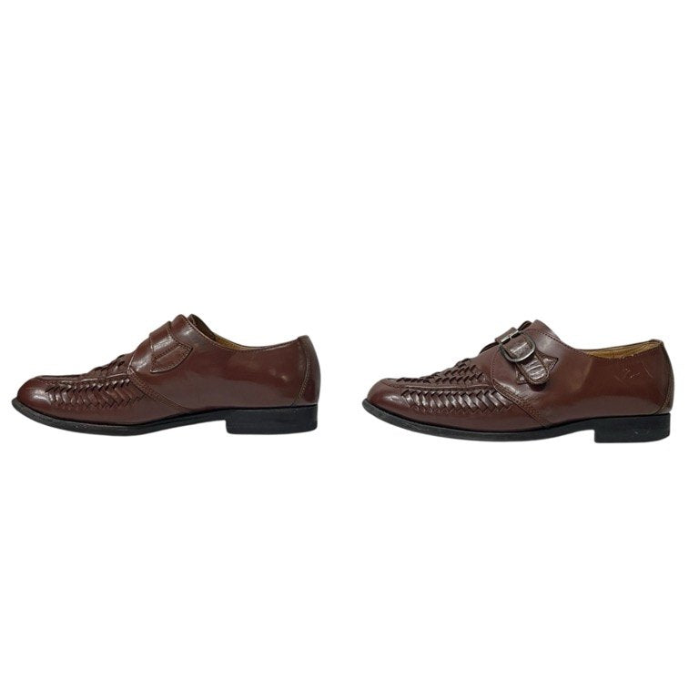 COMME des GARCONS HOMME レザーイントレチャートモンクストラップシューズ 編み込み 短靴 ブーツ Archive 80s 90s デカオム 靴 クツ コムデギャルソンオム メンズ