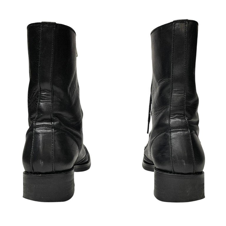 Yohji Yamamoto Femme 15AW フロントダブルジップレザーレースアップブーツ Archive LOOK36 ランウェイ着用モデル シューズ 靴 クツ ヨウジヤマモトファム レディース