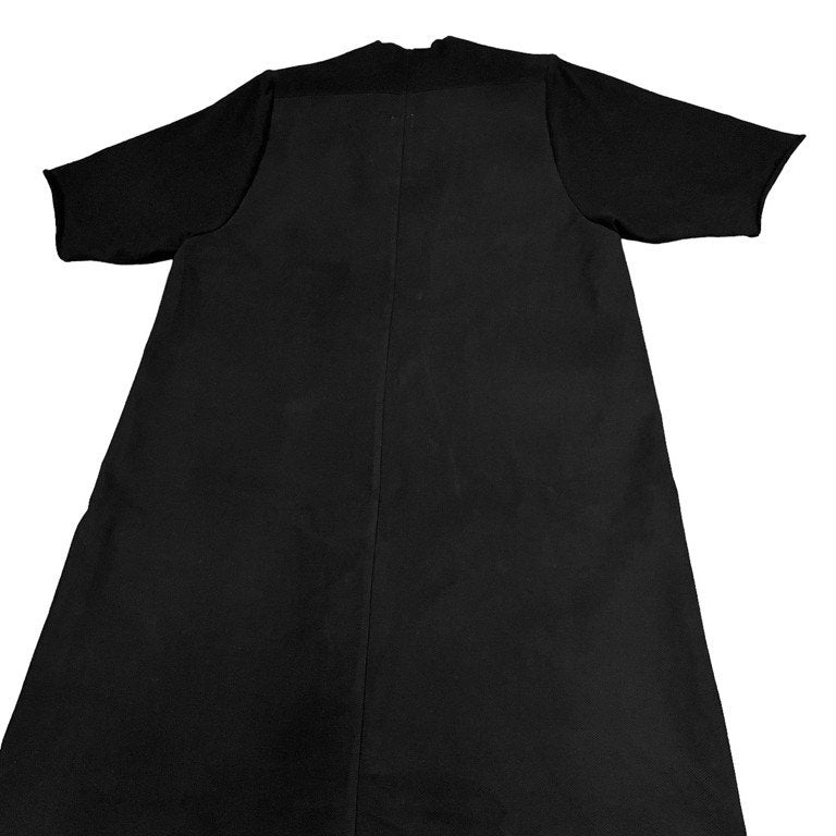 Rick Owens 23AW LUXOR DRESS ルクソールドレス コットンレザー切替カットオフメンズロングワンピース カットソー Tシャツ シャツ ジャケット コート RR02C7503BGCOL3 定価201,300円