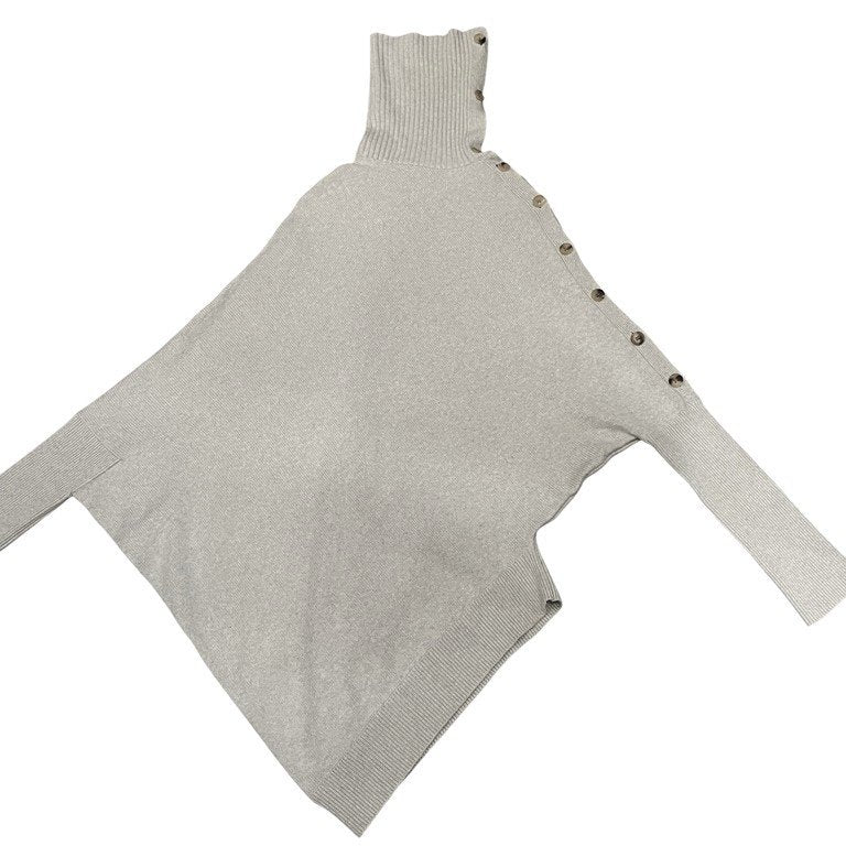 Y's スクエアシルエットサイドボタンアップハイネックニットセーター 変形 トップス ドルマン Yohji Yamamoto Femme ヨウジヤマモトファム ワイズ レディース