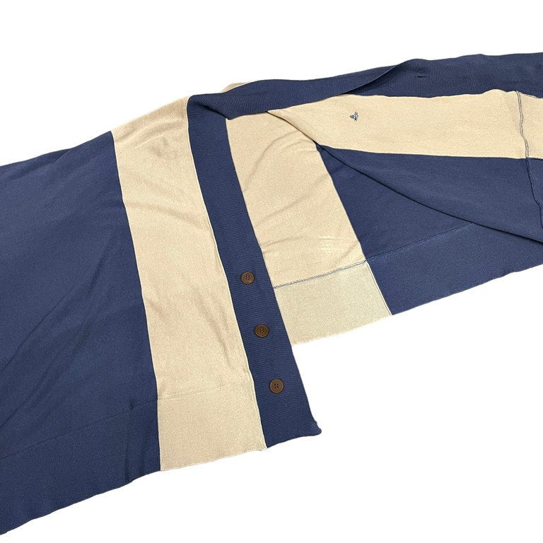 Vivienne Westwood MAN 23SS コットンリネンバイカラーオーバーサイズドルマンニットカーディガン