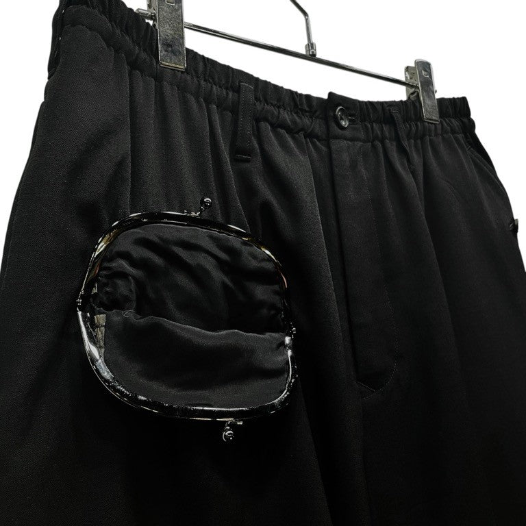 Yohji Yamamoto Pour Homme REPLICA 91SS ウールギャバジンがま口ポケットクロップドパンツ 鞄 カバン ボトムス 18SS 復刻 Archive 90s ヨウジヤマモトプールオム メンズ
