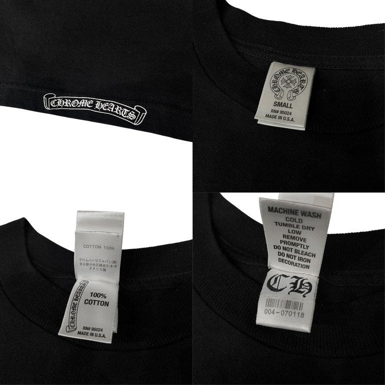 CHROME HEARTS ロゴプリントクルーネックポケットTシャツ Tee T-shirt カットソー スクロールラベル BSフレア CH トップス クロムハーツ メンズ レディース ユニセックス