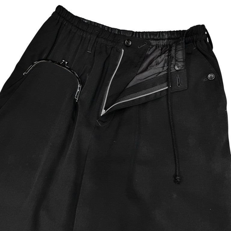 Yohji Yamamoto Pour Homme REPLICA 91SS ウールギャバジンがま口ポケットクロップドパンツ 鞄 カバン ボトムス 18SS 復刻 Archive 90s ヨウジヤマモトプールオム メンズ