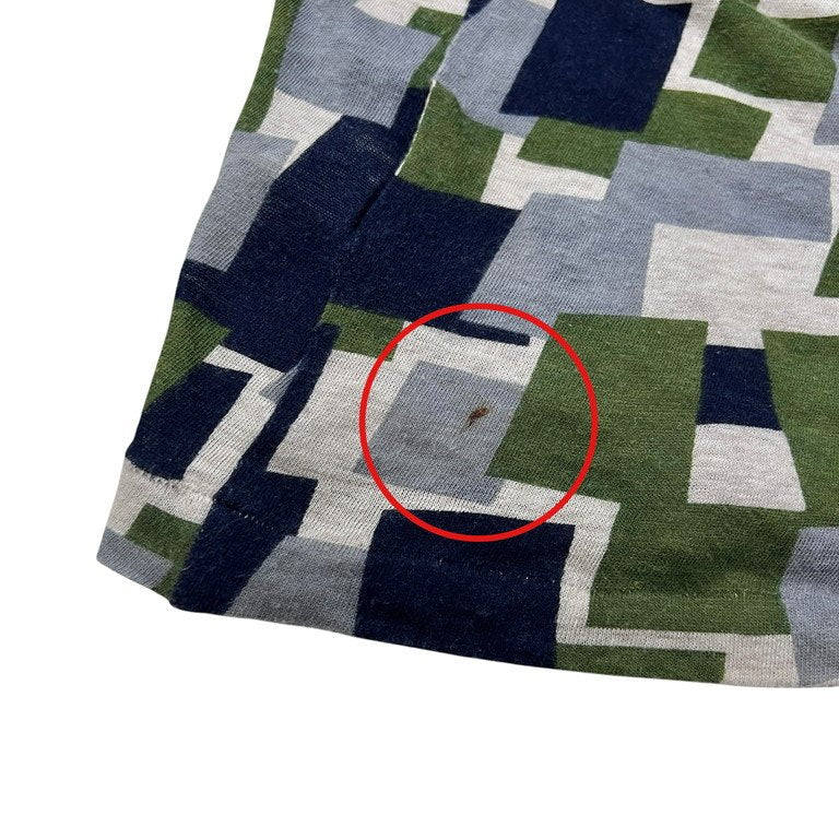 Y's コットンカシミヤパッチワーク風プリントハイネックカットソー Tシャツ ニットセーター トップス 総柄 カシミア Yohji Yamamoto Femme ワイズ ヨウジヤマモトファム レディース
