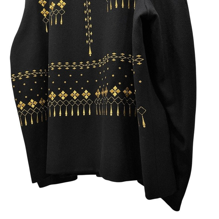 Yohji Yamamoto Pour Homme 92AW 金刺繍ウールオーバーサイズハーフコート ジャケット ブルゾン アウター Archive Vintage 90s 名作 ヨウジヤマモトプールオム メンズ