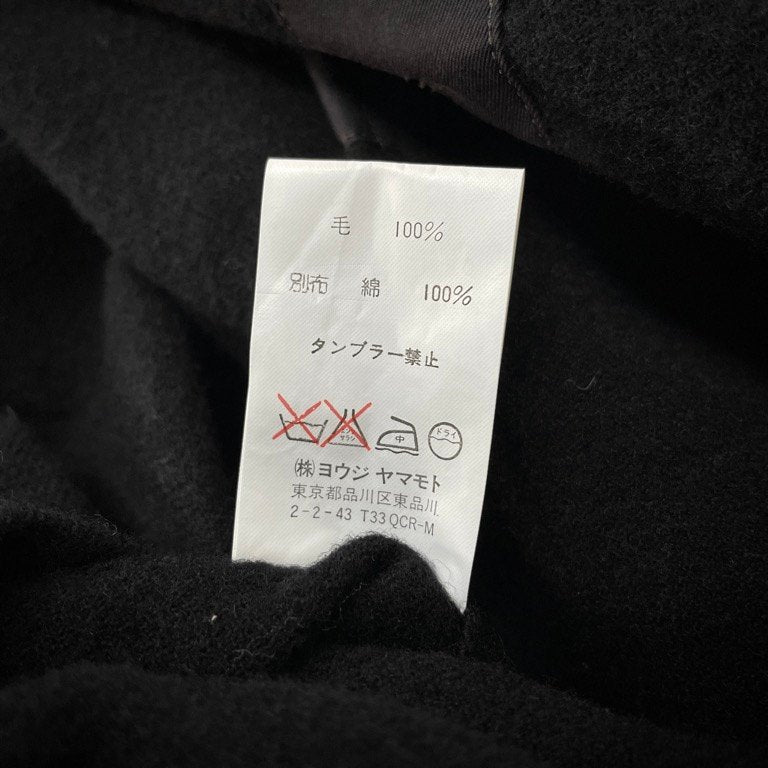 Y's for men ウールフラノラペルフック2Bテーラードジャケット マオカラー スタンドカラー ブレザー コート ブルゾン アウター フランネル Yohji Yamamoto Pour Homme ワイズフォーメン ヨウジヤマモトプールオム メンズ