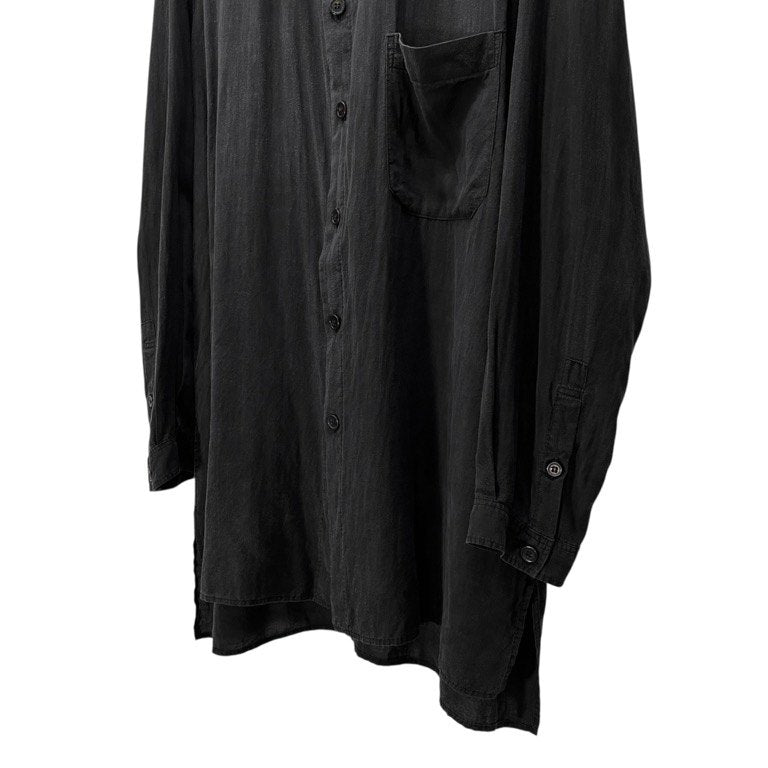 Yohji Yamamoto Pour Homme 20SS アシンメトリーカラースクエアカットテンセルローンシャツ ブラウス トップス ヨウジヤマモトプールオム メンズ