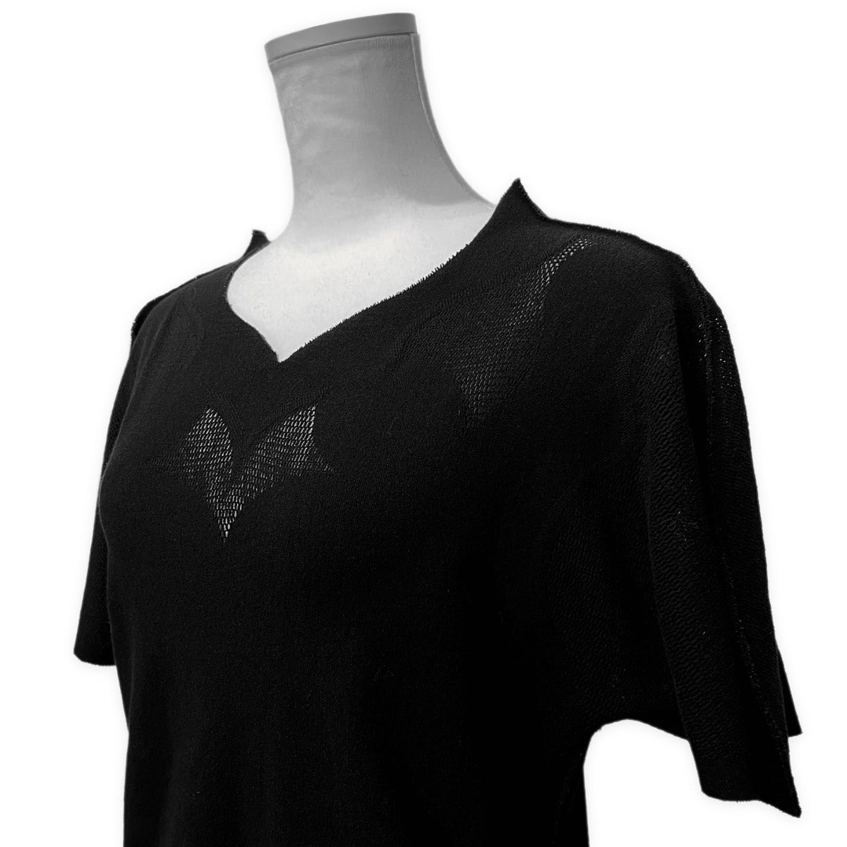 ISSEY MIYAKE FETE 立体デザイン透かし編みサマーニットトップス カットソー Tシャツ 半袖 レディース イッセイミヤケ