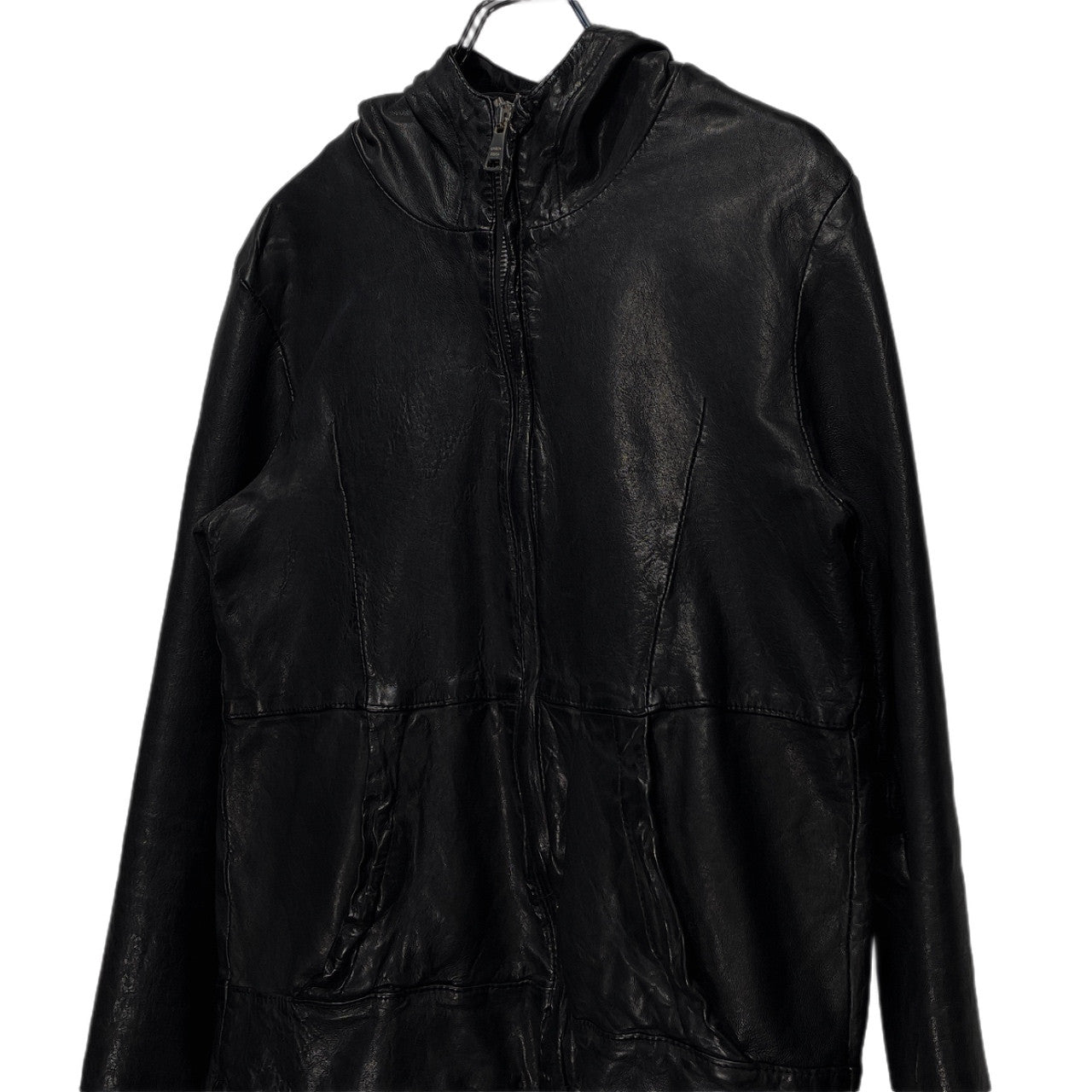 GIORGIO BRATO 17SS ラムレザーフーデッドジップアップジャケット ブルゾン パーカー フード ジョルジオブラット メンズ
