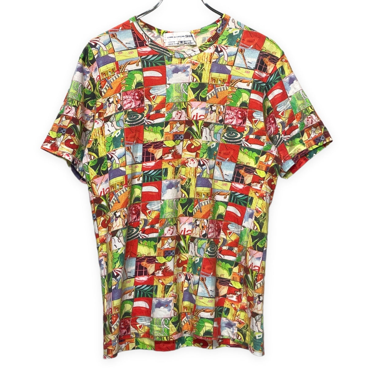 COMME des GARCONS SHIRT 福田美蘭 コラージュプリントクルーネックTシャツ カットソー Tee T-shirt Archive 90s 00s トップス 半袖 総柄 コムデギャルソンシャツ メンズ