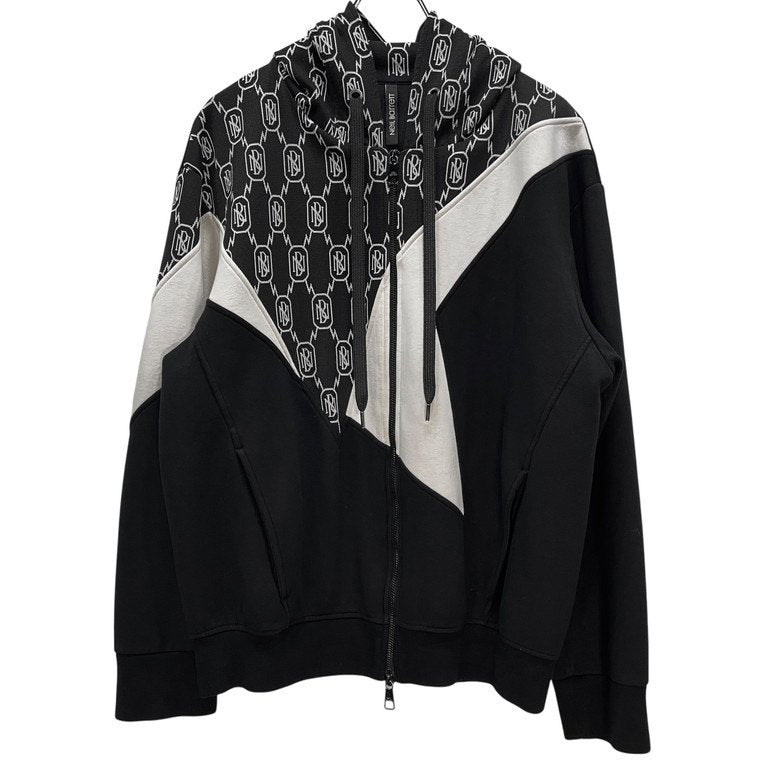 Neil Barrett 20SS NBロゴ切替オーバーサイズジップアップパーカー フーディ トップス アウター 定価122,400円 ニールバレット メンズ
