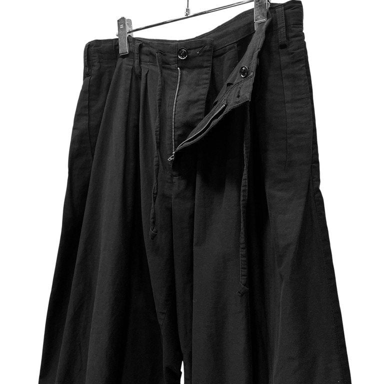Yohji Yamamoto Pour Homme 18SS コットンギャバジンドローストリングバルーンパンツ 16タック ボトムス 定番 ヨウジヤマモトプールオム メンズ