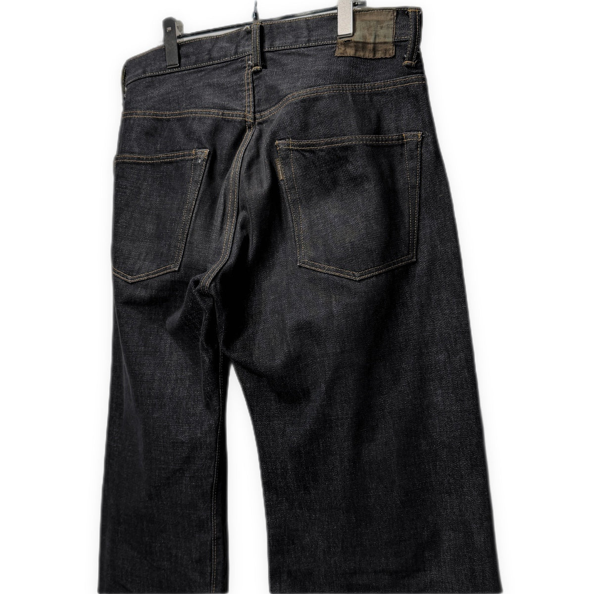 Y's for men オフセットセンターループセルビッジブラックデニムパンツ セルヴィッジ 赤耳 ジーンズ ボトムス Archive Yohji Yamamoto Pour Homme ヨウジヤマモトプールオム ワイズフォーメン メンズ