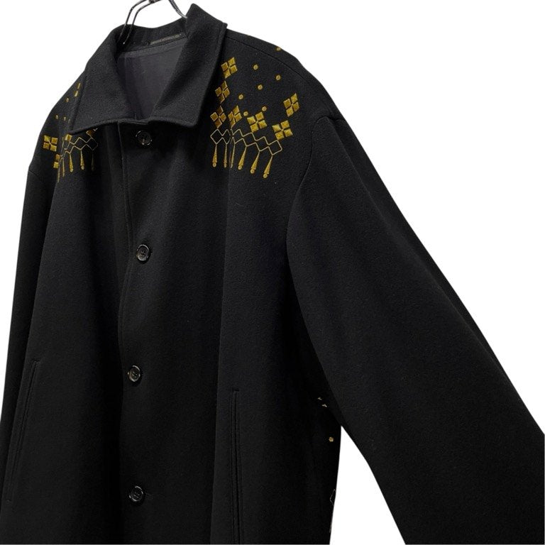 Yohji Yamamoto Pour Homme 92AW 金刺繍ウールオーバーサイズハーフコート ジャケット ブルゾン アウター Archive Vintage 90s 名作 ヨウジヤマモトプールオム メンズ