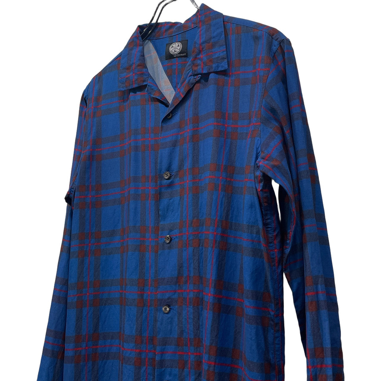 NOiSECRAFT Eliot Tartan Shirt エリオットタータンチェックオープンカラーシャツ ブラウス 開襟 トップス 定価29,160円 ノイズクラフト メンズ