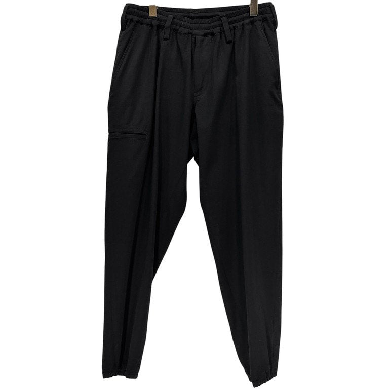 REGULATION Yohji Yamamoto MEN 22SS ウールギャバジン裾リブテーパードイージーパンツ ボトムス HG-P02-140 レギュレーション ヨウジヤマモト メン メンズ