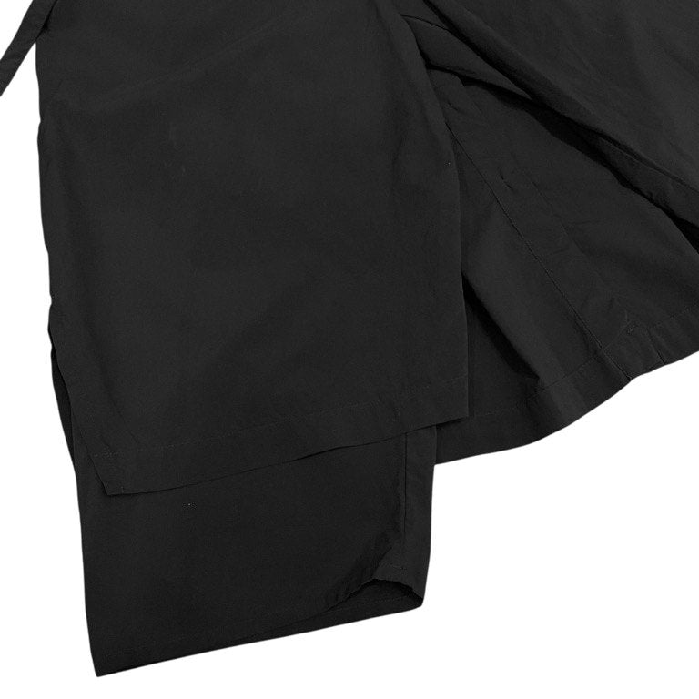 Yohji Yamamoto Pour Homme 19SS PA-製品染めPEタフタ A-ラップパンツシワ加工 ポリステルタフタ製品染め皺加工ラップパンツ クロップド ハーフ ボトムス 定価73,440円 ヨウジヤマモトプールオム メンズ