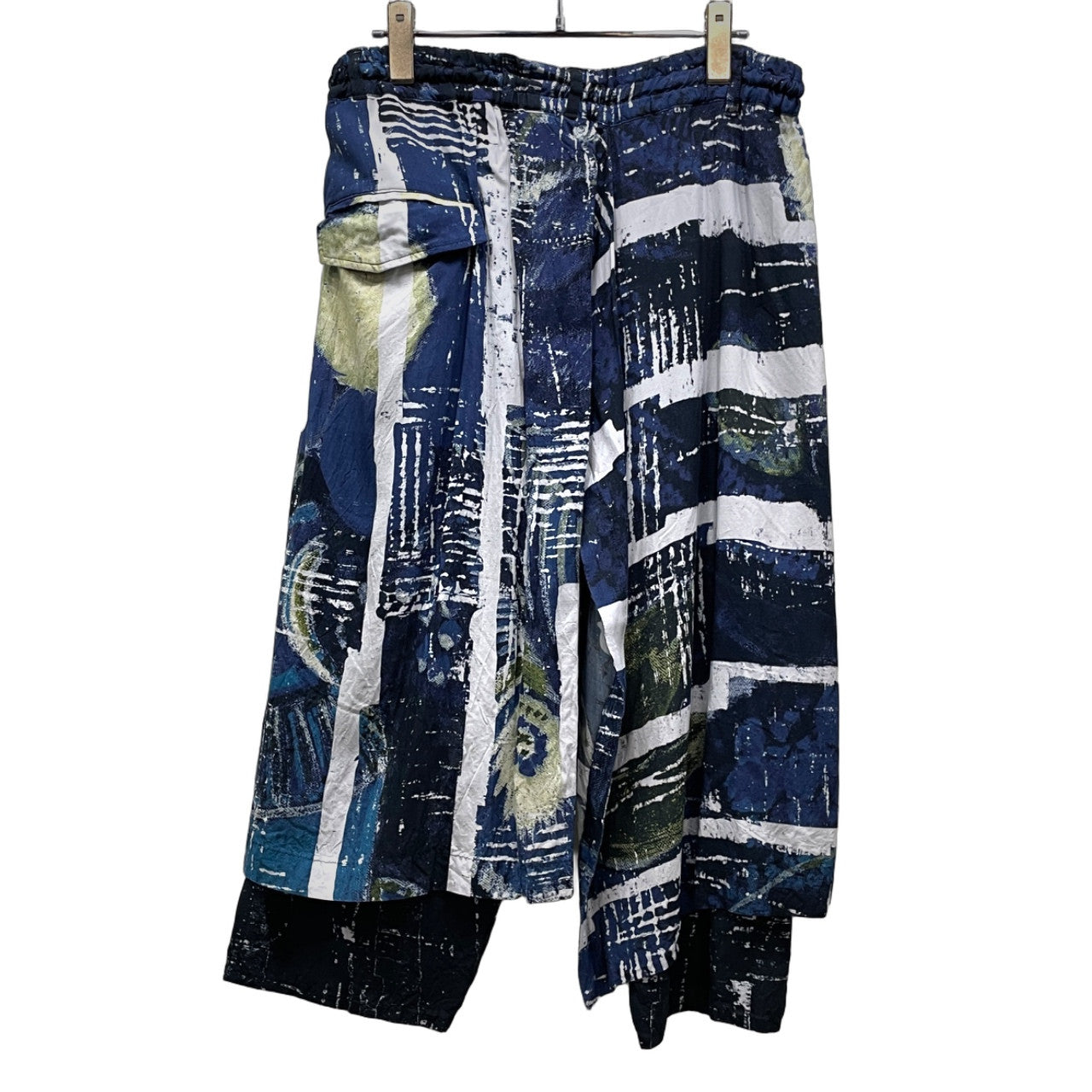 Ground Y 20AW 西洋画プリントレーヨンラップパンツ ボトムス 総柄 Yohji Yamamoto ヨウジヤマモト グラウンドワイ メンズ レディース ユニセックス