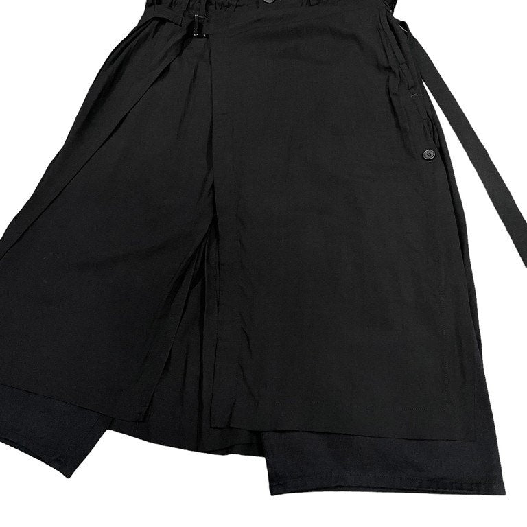 Ground Y 18SS Wrap Pants Type 2 レーヨンコットン切替レイヤードベルテッドラップパンツ 定価47,520円