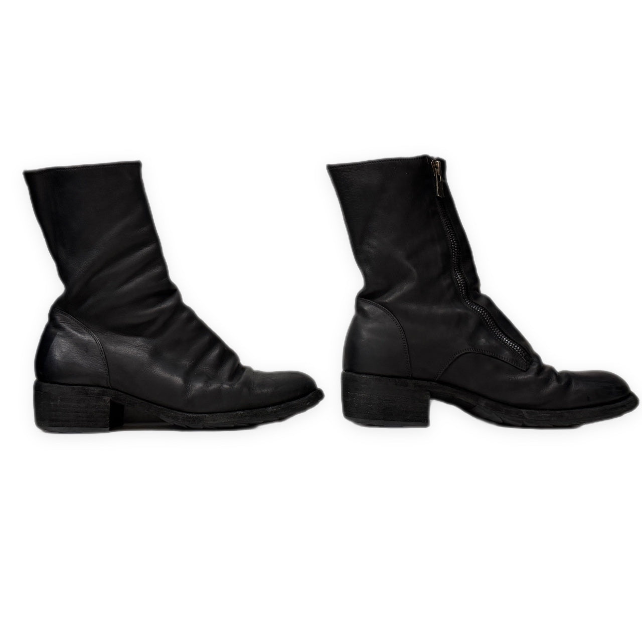 Yohji Yamamoto Pour Homme × GUIDI 23AW SOFT CALF LEATHER FRONT ZIPPER BOOTS ソフトカーフレザーフロントジッパーブーツ HJ-E23-774 788SZ_Y シューズ Vibram 定価265,100円 ヨウジヤマモトプールオム グイディ メンズ