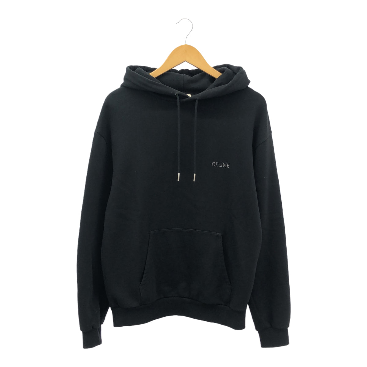 CELINE CELINE スタッズロゴルーズフーディー S