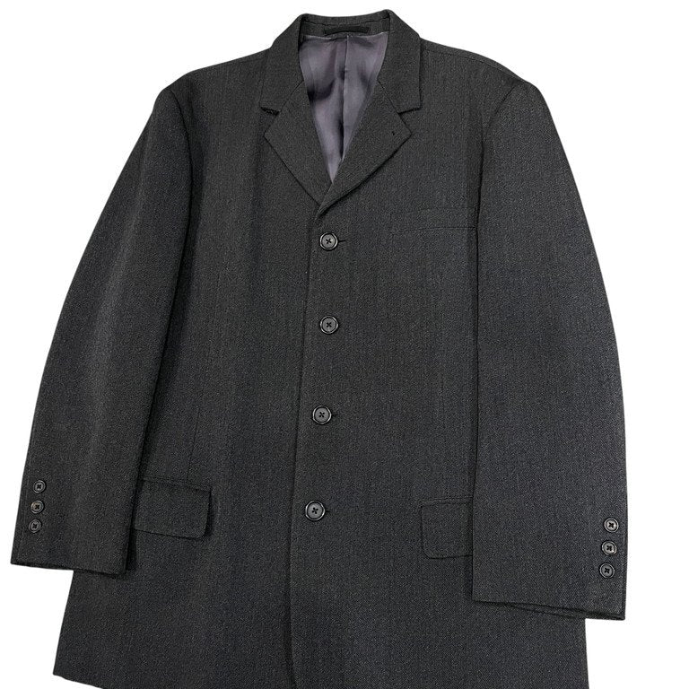 Y's for men ウールサージセットアップスーツ Archive 90s 4Bテーラードジャケット 2タックパンツ スラックス トラウザーズ ごま塩 Yohji Yamamoto Pour Homme ヨウジヤマモトプールオム ワイズフォーメン メンズ