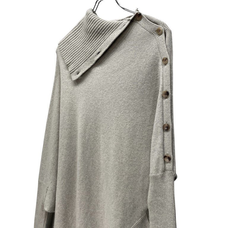 Y's スクエアシルエットサイドボタンアップハイネックニットセーター 変形 トップス ドルマン Yohji Yamamoto Femme ヨウジヤマモトファム ワイズ レディース