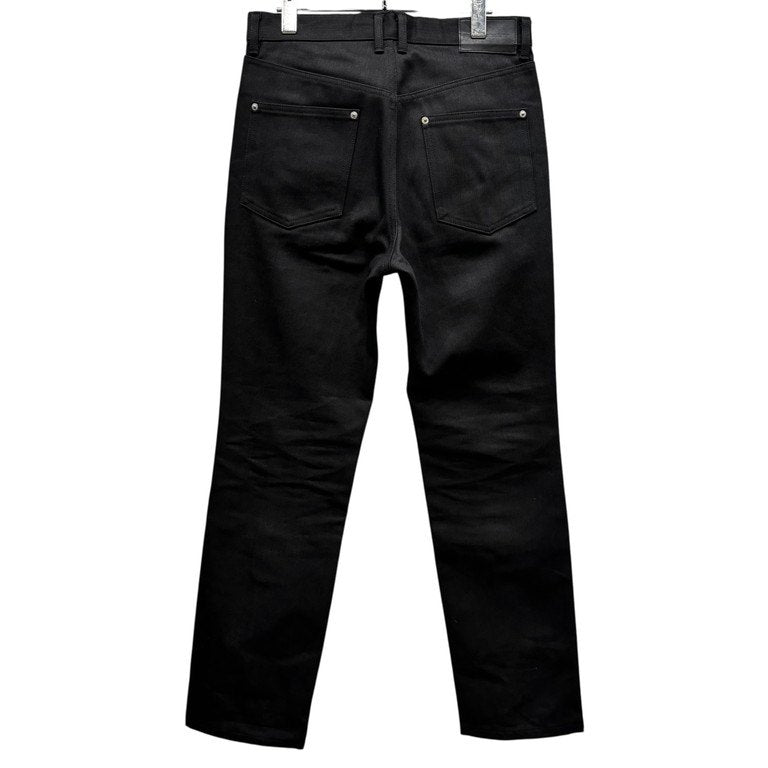 JOHN LAWRENCE SULLIVAN Rigid Denim Zipped Pants リジッドブラックデニムフロントジップパンツ ボトムス ジーンズ 定価44,000円 ジョンローレンスサリバン メンズ