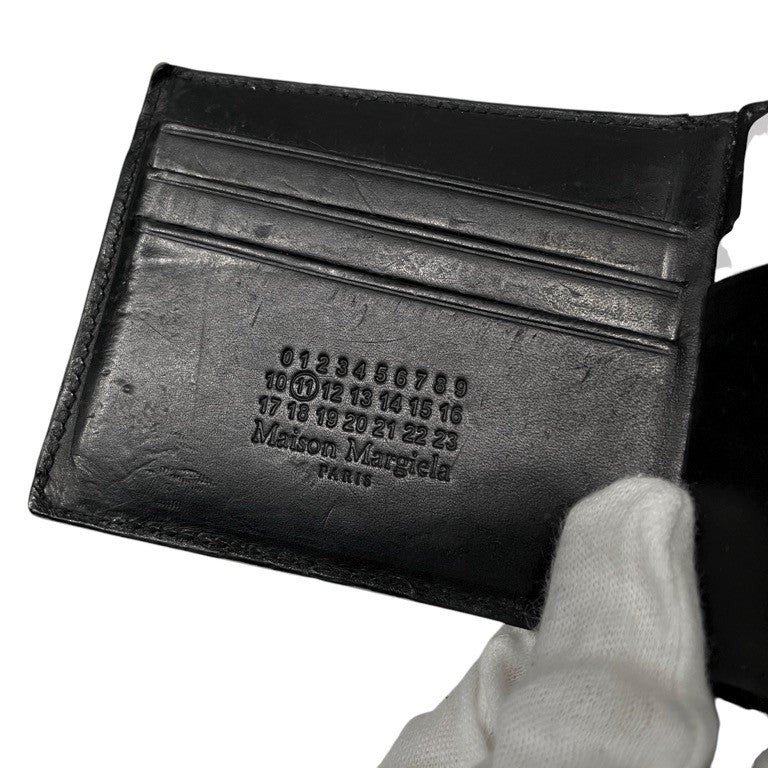 Maison Margiela 11 マネークリップ付きカーフレザーコンパクトウォレット 二つ折り財布 カードケース 小物 服飾雑貨 メゾンマルジェラ メンズ レディース ユニセックス