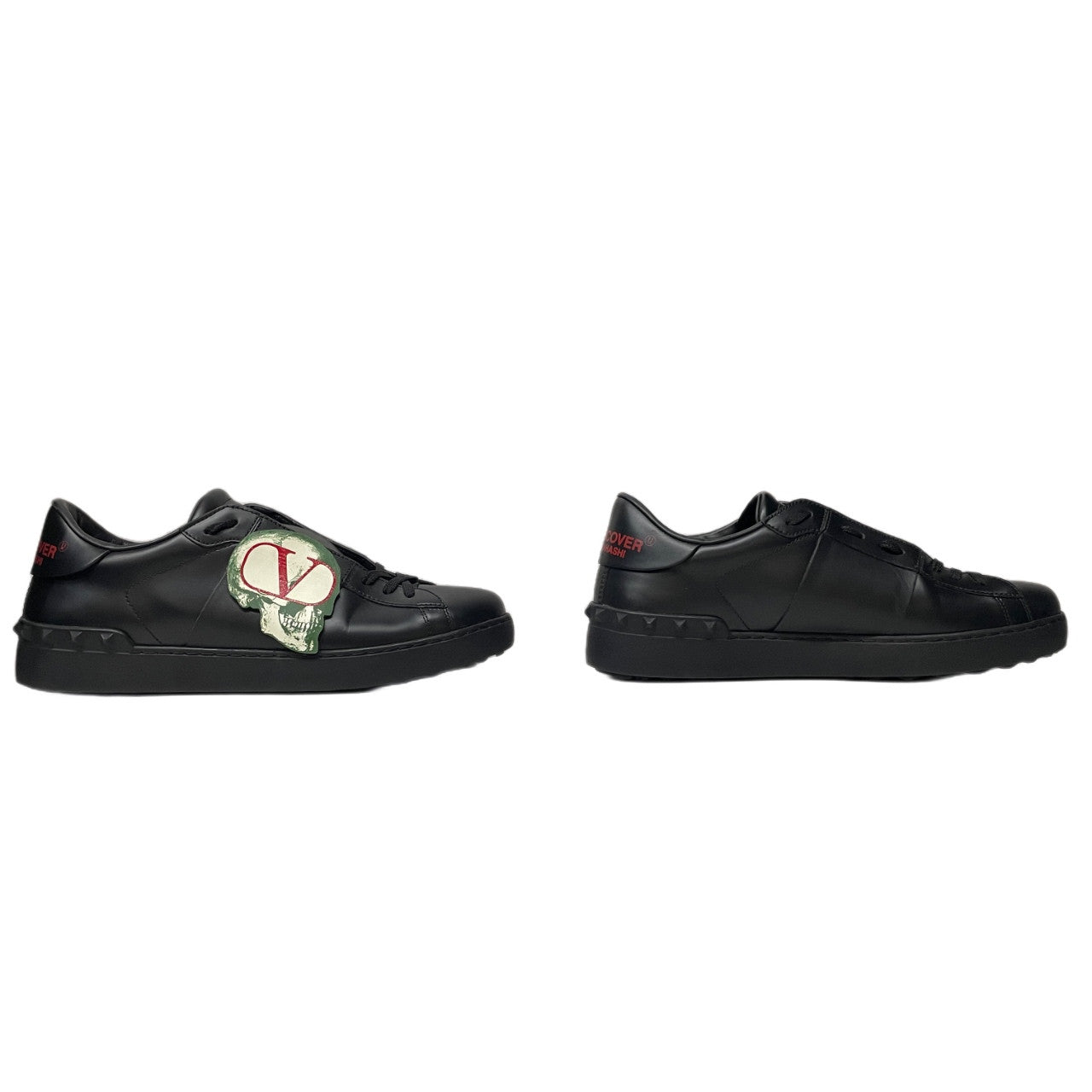 UNDERCOVER × VALENTINO GARAVANI 19AW ロックスタッズスカルパッチレザーローカットスニーカー シューズ 靴 クツ 41 アンダーカバー ヴァレンティノ ガラヴァーニ メンズ