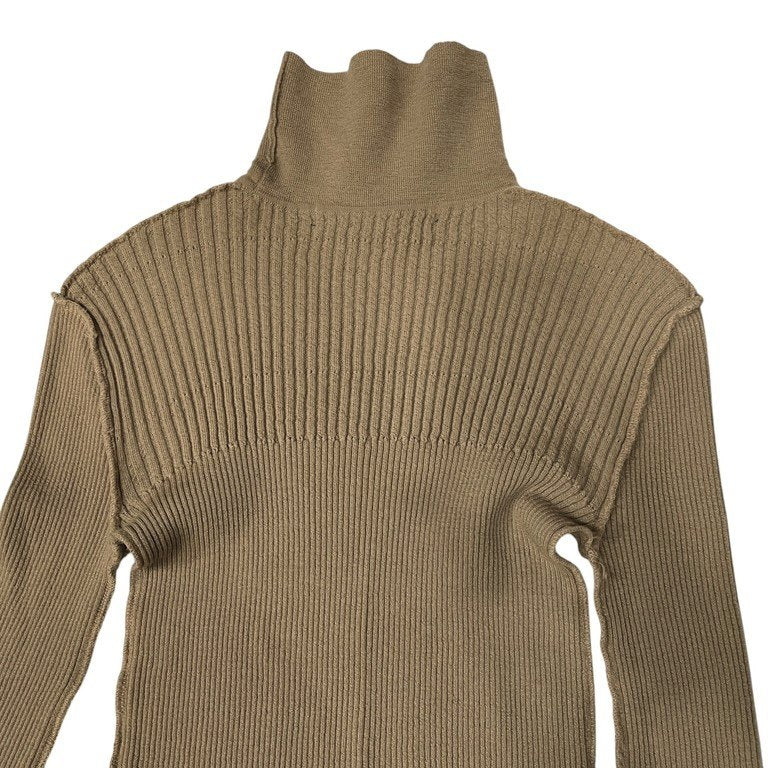 JUNYA WATANABE COMME des GARCONS 92AW First Collection インサイドアウト再構築リブ編み切替タートルネックニットセーター ハイネック Archive 90s 希少 ファーストコレクション ジュンヤワタナベ コムデギャルソン レディース