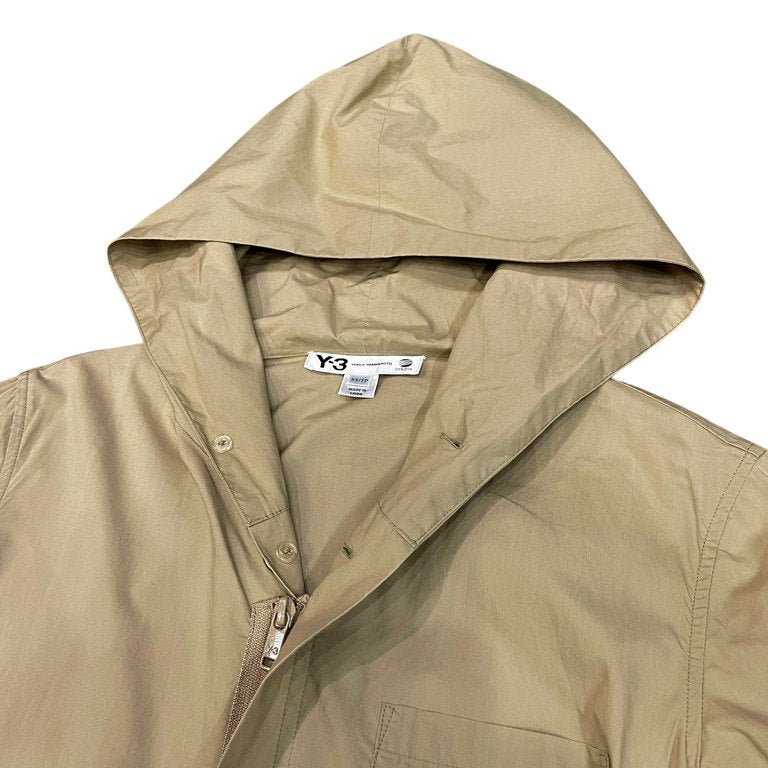 Y-3 サイドジップメッシュフレアフーデッドロングシャツ フード ブラウス トップス ライトコート Yohji Yamamoto adidas ワイスリー ヨウジヤマモト アディダス メンズ レディース ユニセックス