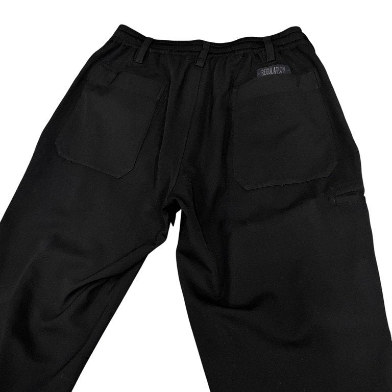 REGULATION Yohji Yamamoto MEN 22SS ウールギャバジン裾リブテーパードイージーパンツ ボトムス HG-P02-140 レギュレーション ヨウジヤマモト メン メンズ
