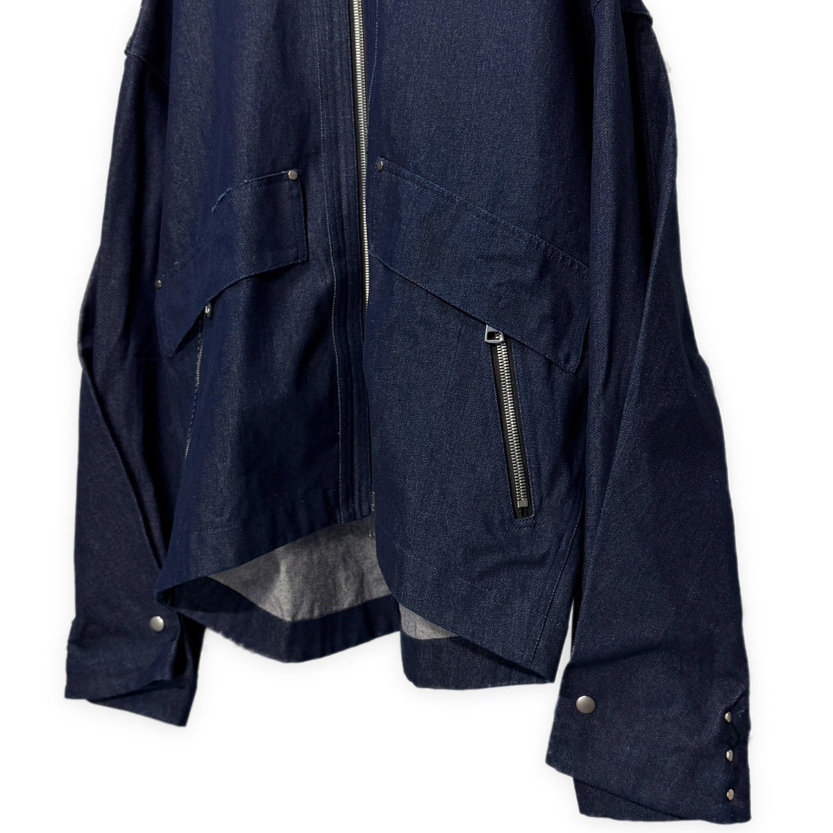 A.F ARTEFACT DENIM TUCK SLEEVES JACKET デニムタックスリーブジップアップジャケット ブルゾン コート アウター エーエフ アーティファクト メンズ