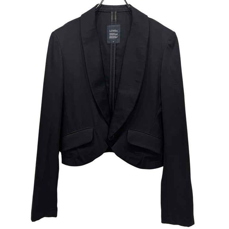 LIMI feu ウールギャバジンショールカラー1Bショートテーラードジャケット ブレザー ブルゾン コート アウター Yohji Yamamoto Femme リミフゥ ヨウジヤマモト レディース