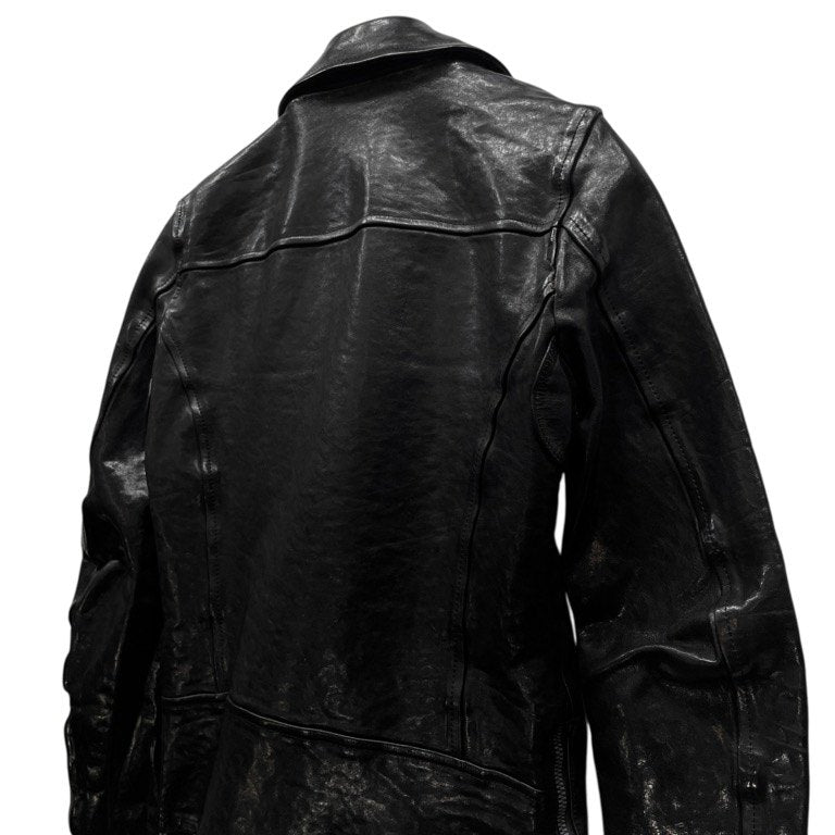 ISAMU KATAYAMA BACKLASH ITALY SHOULDER “GARMENT-DYED” DOUBLE RIDERS インタリアンショルダーガーメントダイレザーダブルライダースジャケット ブルゾン コート アウター 定価275,000円 イサムカタヤマ バックラッシュ メンズ