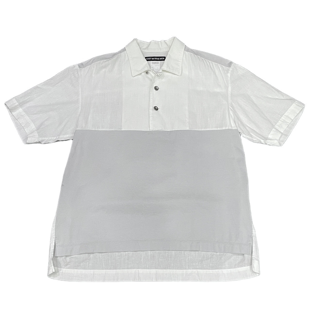 ISSEY MIYAKE MEN コットンガーゼ切替プルオーバーシャツ ブラウス トップス 半袖 イッセイミヤケ メン メンズ