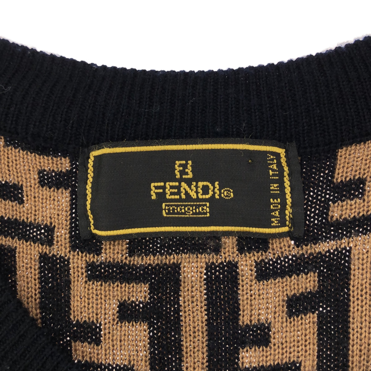FENDI FENDI ズッカ柄ニットワンピース