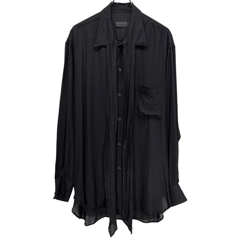 S'YTE Yohji Yamamoto LYOCELL VIERA STOLE SHIRT リヨセルビエラストールシャツ ボウカラー スカーフ ブラウス サイト ヨウジヤマモト メンズ レディース ユニセックス