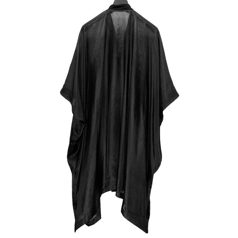 Rick Owens 24SS SL PONCHO FLIGHT シルクポンチョフライトジャケット LIDO LOOK12 コレクションモデル 希少 レア コート 国内入荷極少 定価235,400円 未使用タグ付 付属品完備 ハンガー RR01D3904SH リックオウエンス メンズ