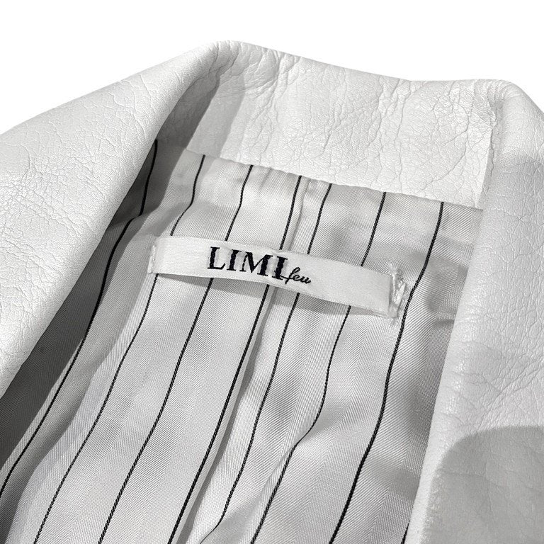 LIMI feu カウレザーベスト ノースリーブジャケット ライダース ブルゾン コート アウター Yohji Yamamoto リミフゥ ヨウジヤマモト レディース