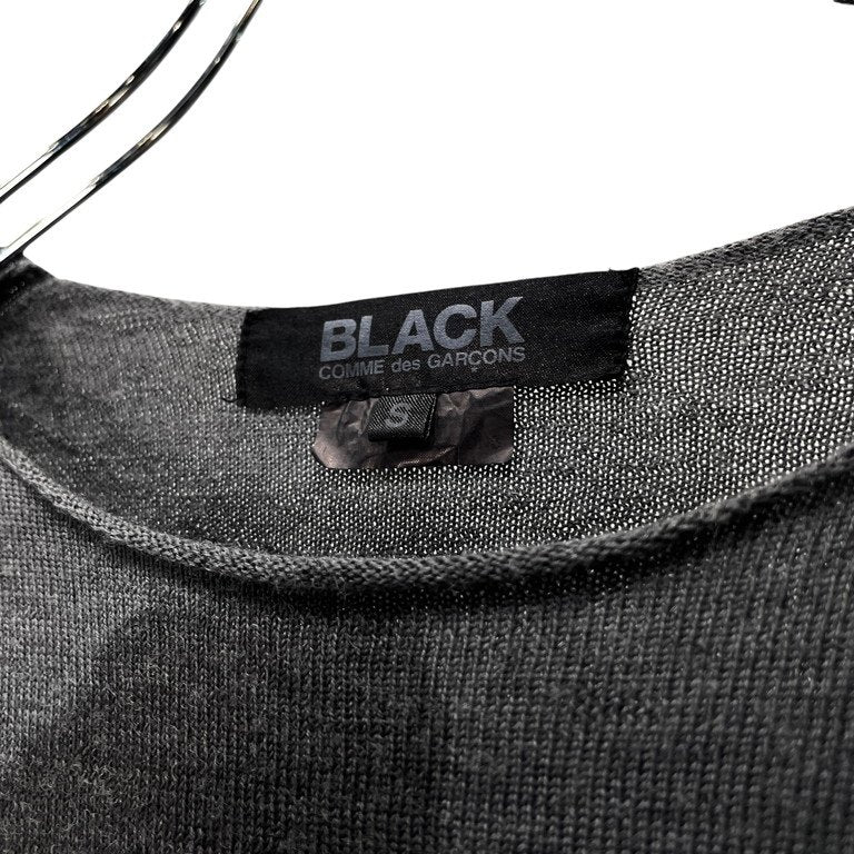 BLACK COMME des GARCONS 18AW ウールアクリル製品染めカモフラージュニットセーター 迷彩柄 総柄 トップス ブラック コムデギャルソン メンズ レディース ユニセックス