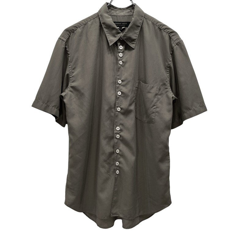 COMME des GARCONS HOMME DEUX 25SS ランダムボタン製品染めポリエステルシャツ ブラウス DO-B047 AD2024 トップス 半袖 コムデギャルソン オム ドゥ メンズ