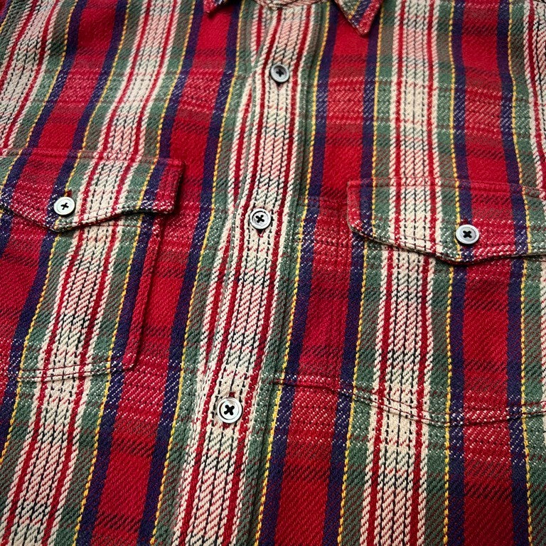 Nigel Cabourn コットンヘビーフランネルダブルボタンチェックシャツ ブラウス トップス ナイジェルケーボン メンズ